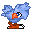 Blue Chocobo from Final Fantasy, named Mei